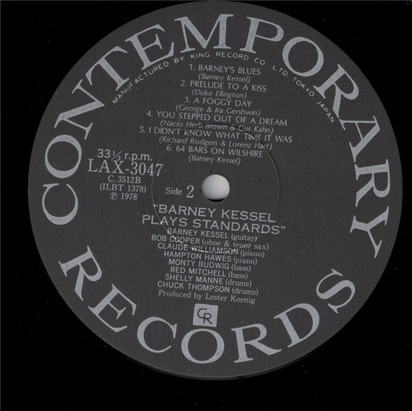 Barney Kessel - Kessel Plays Standards (Vinyl, LP, Album, Limited Edition, Reissue) Very Good (VG) / Very Good Plus (VG+)