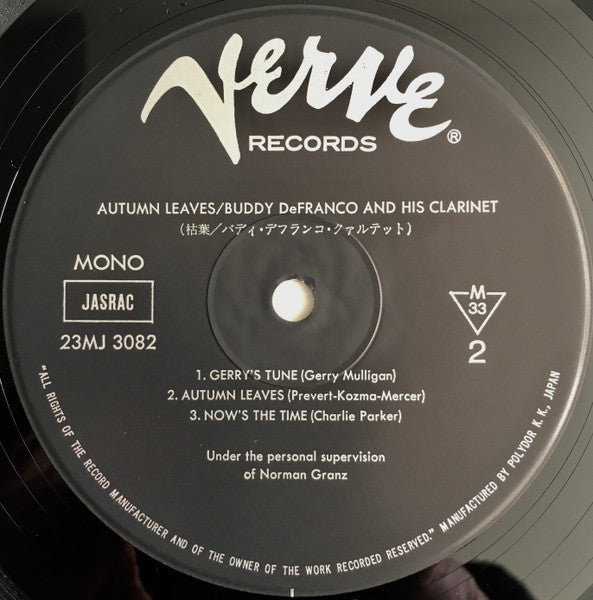 Buddy DeFranco - Autumn Leaves (Vinyl, LP, Album, Reissue) Near Mint (NM or M-) / Very Good (VG)