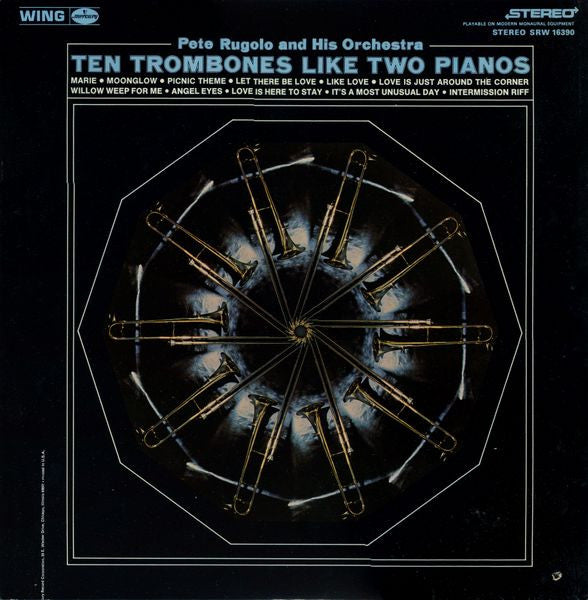 Pete Rugolo Orchestra - Ten Trombones Like Two Pianos (Vinyl, LP, Album, Reissue, Stereo) Very Good (VG) / Good Plus (G+)