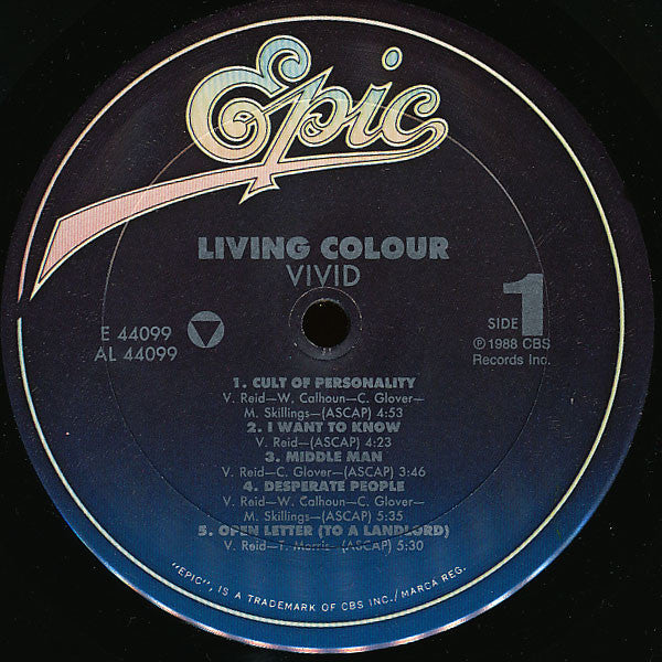 Living Colour - Vivid (Vinyl, LP, Album, Stereo) Near Mint (NM or M-) / Near Mint (NM or M-)