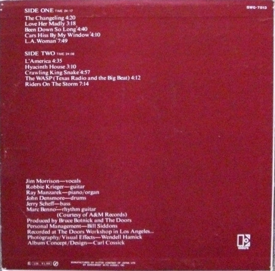 The Doors - LA Woman (Vinyl, LP, Album, Stereo) Very Good (VG) / Very Good (VG)