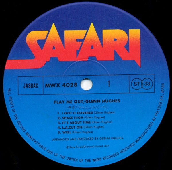 Glenn Hughes - Play Me Out (Vinyl, LP, Album, Reissue) Very Good Plus (VG+) / Very Good (VG)