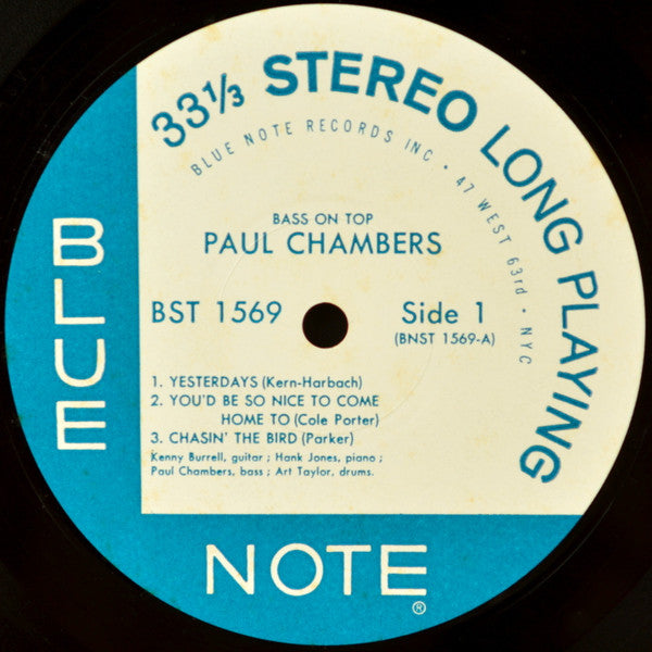 Paul Chambers Quartet - Bass On Top (Vinyl, LP, Album, Limited Edit...