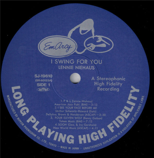 Lennie Niehaus - I Swing For You (Vinyl, LP, Album, Reissue, Stereo) Very Good (VG) / Very Good (VG)