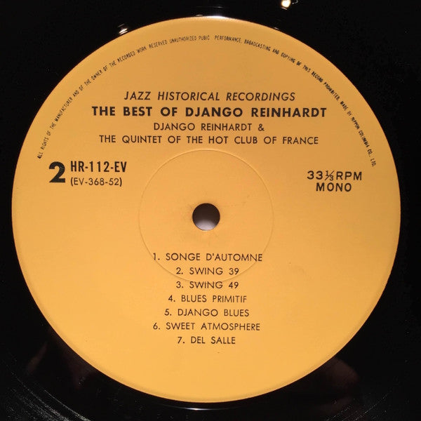 Django Reinhardt - The Best Of Django Reinhardt (Vinyl, LP, Compilation, Mono) Good Plus (G+) / Very Good (VG)