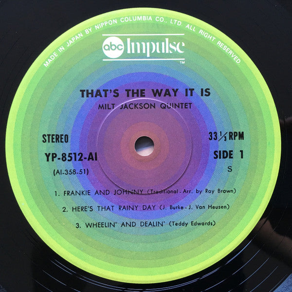 Milt Jackson Quintet - That's The Way It Is (Vinyl, LP, Album, Reissue, Stereo) Near Mint (NM or M-) / Very Good Plus (VG+)