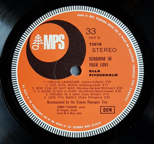 Ella Fitzgerald - Sunshine Of Your Love (Vinyl, LP, Album, Stereo) Good Plus (G+) / Very Good (VG)
