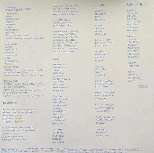 Anzen Chitai - Anzenchitai VI ~Tsuki ni Nureta Futari (Vinyl, LP, Album, Stereo) Very Good Plus (VG+) / Good Plus (G+)