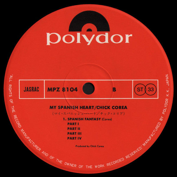 Chick Corea - My Spanish Heart (Vinyl, LP, Album)