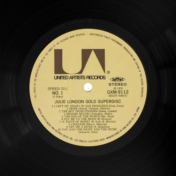 Julie London - Gold Superdisc (Vinyl, LP, Compilation, Stereo) Very Good (VG) / Fair (F)