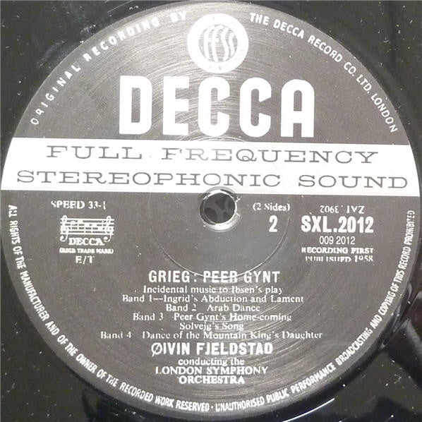 Edvard Grieg - Peer Gynt (Incidental Music To Ibsen's Play) (Vinyl, LP, Reissue, Remastered, Stereo) Very Good (VG) / Very Good Plus (VG+)