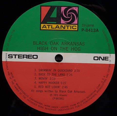 Black Oak Arkansas - High On The Hog (Vinyl, LP, Album) Very Good Plus (VG+) / Very Good (VG)