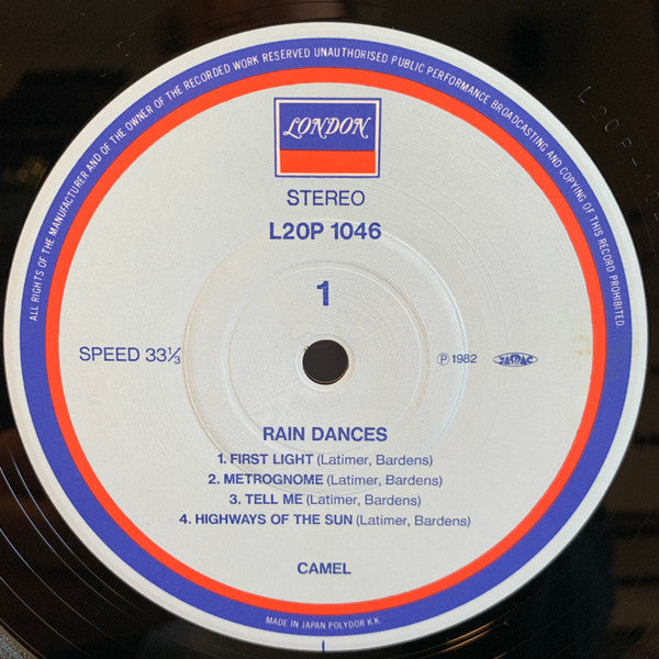 Camel - Rain Dances (Vinyl, LP, Album, Reissue, Stereo) Very Good Plus (VG+) / Very Good Plus (VG+)