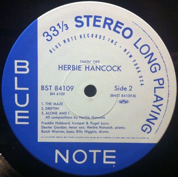 Herbie Hancock - Takin' Off (Vinyl, LP, Album, Limited Edition, Reissue, Stereo) Near Mint (NM or M-) / Near Mint (NM or M-)