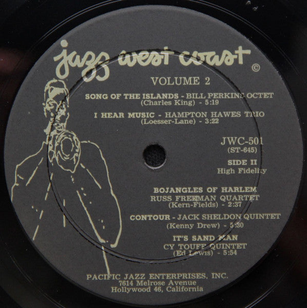 Various - Jazz West Coast, Volume 2 (Vinyl, LP, Album, Compilation, Mono) Very Good (VG) / Very Good Plus (VG+)