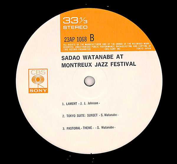 Sadao Watanabe - At Montreux Jazz Festival (Vinyl, LP, Album, Reissue) Very Good Plus (VG+) / Very Good Plus (VG+)