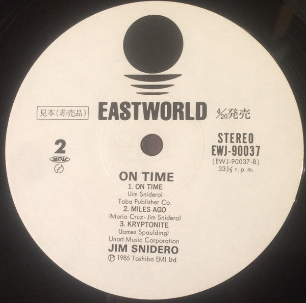 Jim Snidero - On Time (Vinyl, LP, Album) Very Good Plus (VG+) / Very Good Plus (VG+)
