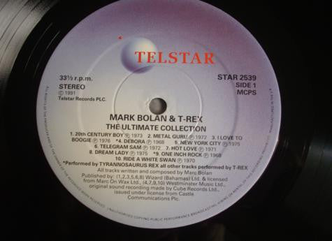 Marc Bolan - The Ultimate Collection (Vinyl, LP, Compilation) Good Plus (G+) / Very Good Plus (VG+)