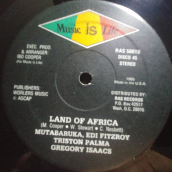 Various - Land Of Africa (Vinyl, 12", 45 RPM) Very Good (VG) / Very Good (VG)