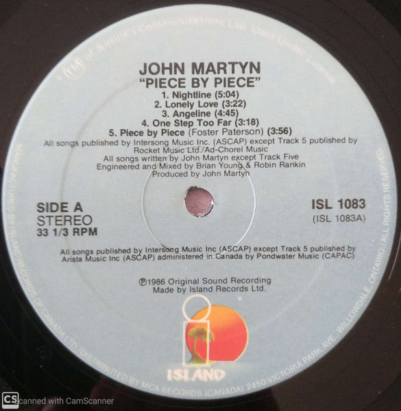 John Martyn - Piece By Piece (Vinyl, LP, Album) Very Good (VG) / Good Plus (G+)