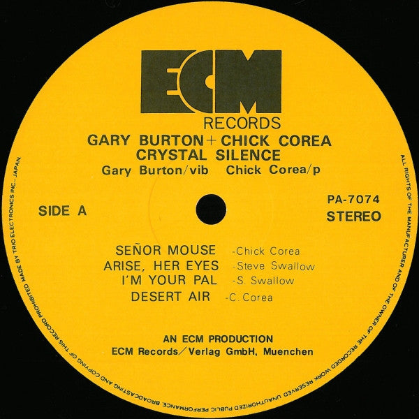 Gary Burton / Chick Corea - Crystal Silence (Vinyl, LP, Album)