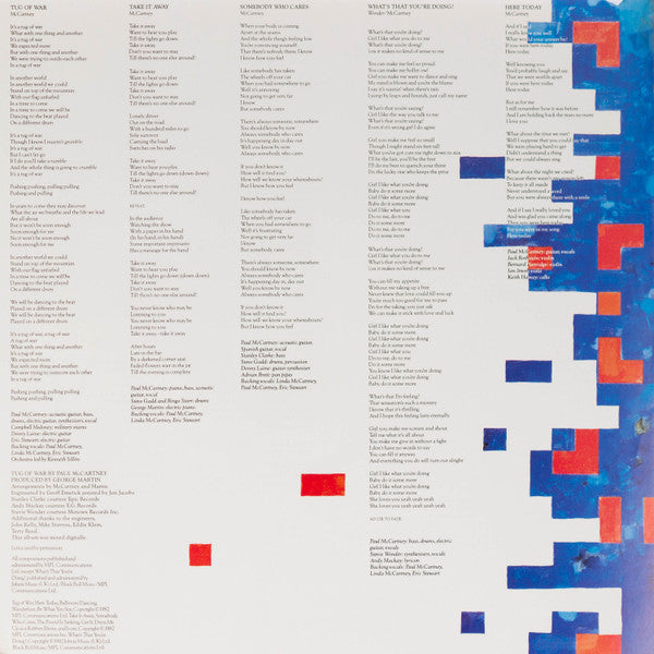 Paul McCartney - Tug Of War (Vinyl, LP, Album, Stereo)