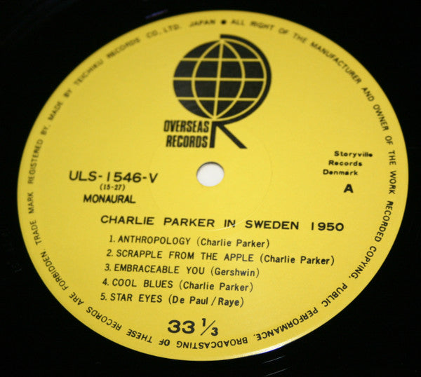Charlie Parker - In Sweden 1950 (Vinyl, LP, Album, Reissue)