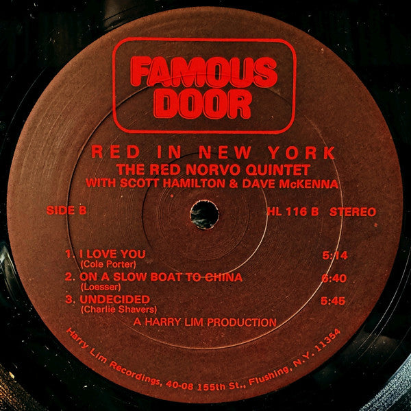 Red Norvo Quintet - Red In New York (Vinyl, LP, Album)