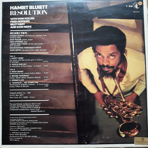 Hamiet Bluiett - Resolution (Vinyl, LP, Album) Good Plus (G+) / Good Plus (G+)