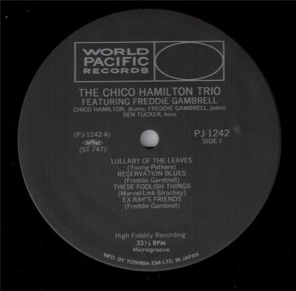 The Chico Hamilton Trio - Introducing The Piano Of Freddy Gambrell (Vinyl, LP, Album, Reissue, Mono) Very Good Plus (VG+) / Very Good Plus (VG+)