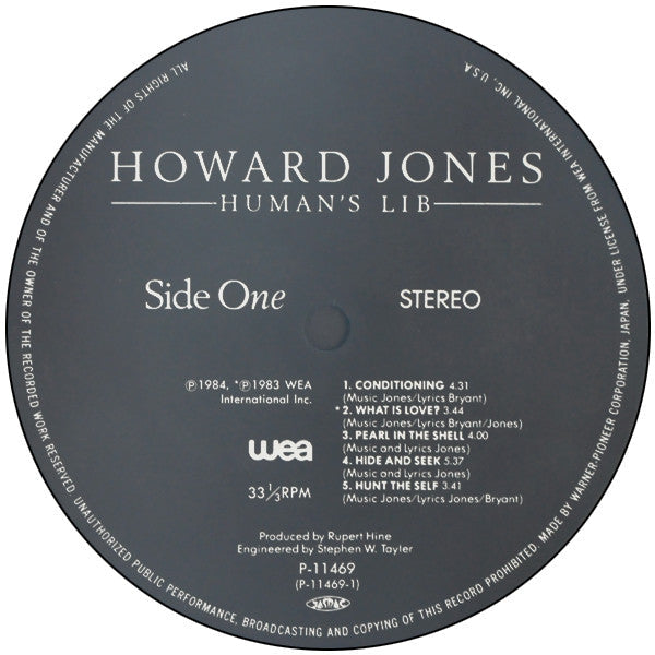 Howard Jones - Human's Lib (Vinyl, LP, Album)