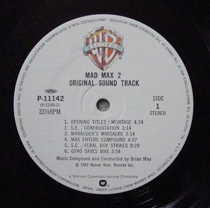 Brian May (2) - Mad Max 2 (Original Sound Track) (Vinyl, LP, Album) Very Good (VG) / Very Good (VG)
