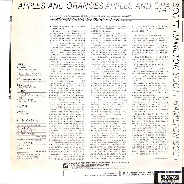Scott Hamilton - Apples And Oranges (Vinyl, LP, Album) Very Good Plus (VG+) / Good Plus (G+)