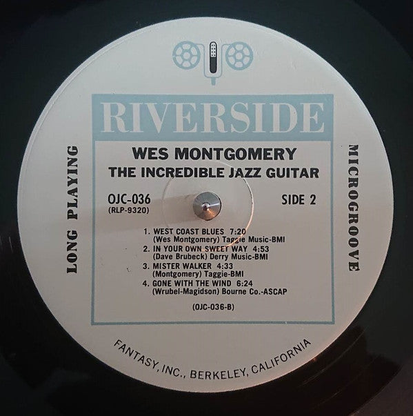 Wes Montgomery - The Incredible Jazz Guitar Of Wes Montgomery (Vinyl, LP, Album, Reissue) Very Good Plus (VG+) / Very Good (VG)