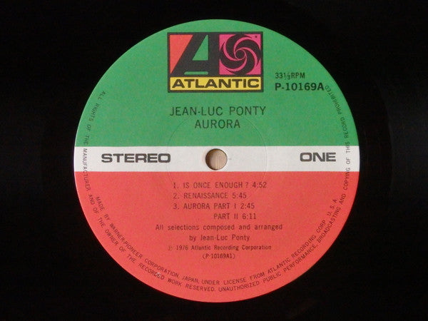 Jean-Luc Ponty - Aurora (Vinyl, LP, Album) Very Good Plus (VG+) / Very Good (VG)