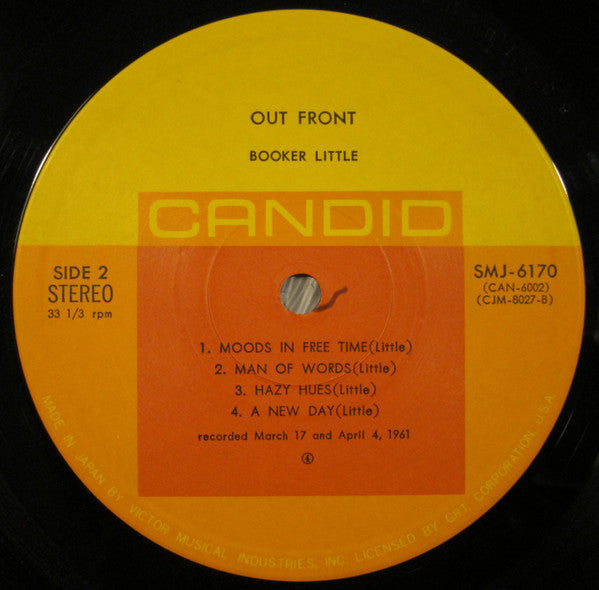 Booker Little - Out Front (Vinyl, LP, Album, Reissue, Stereo)