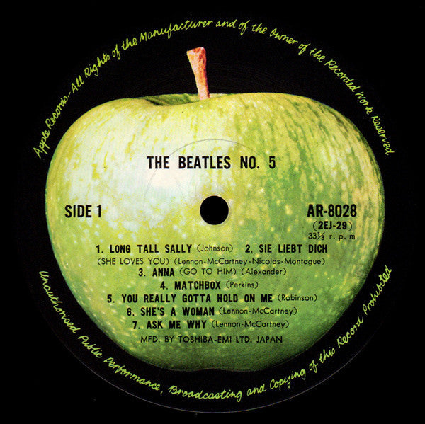 The Beatles - Beatles No. 5 (Vinyl, LP, Compilation, Reissue, Mono)