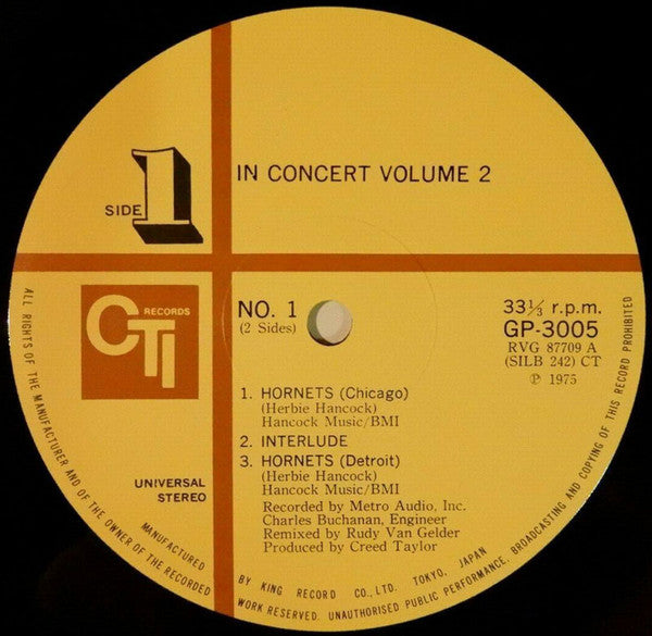 Herbie Hancock - In Concert, Volume 2 (Vinyl, LP, Album)