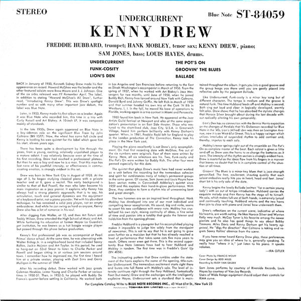 Kenny Drew - Undercurrent (Vinyl, LP, Album, Limited Edition, Reissue, Stereo) Near Mint (NM or M-) / Near Mint (NM or M-)