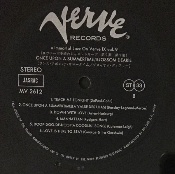 Blossom Dearie - Once Upon A Summertime (Vinyl, LP, Album, Reissue, Stereo) Very Good Plus (VG+) / Very Good Plus (VG+)