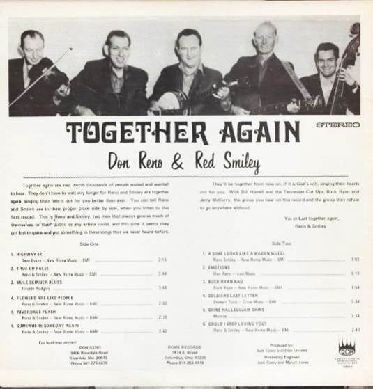 Reno And Smiley - Together Again (Vinyl, LP, Album, Stereo) Very Good (VG) / Very Good Plus (VG+)