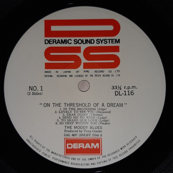 The Moody Blues - On The Threshold Of A Dream (Vinyl, LP, Album, Reissue, Stereo) Very Good Plus (VG+) / Very Good (VG)
