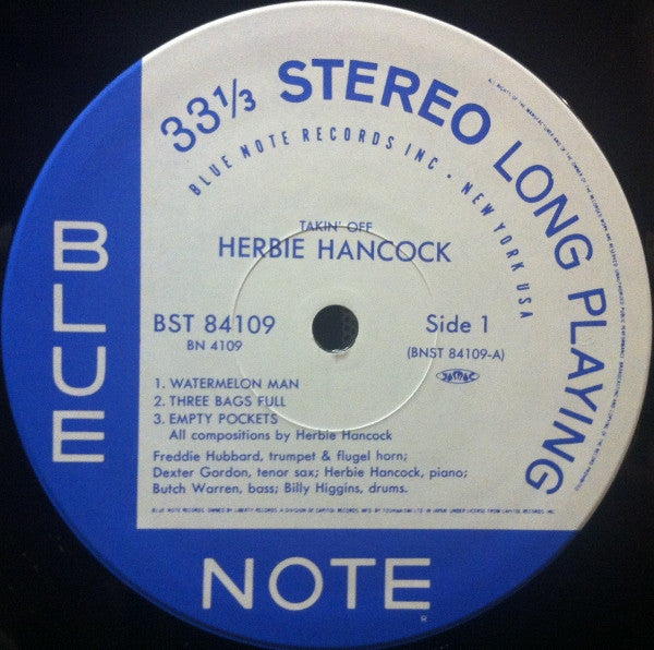 Herbie Hancock - Takin' Off (Vinyl, LP, Album, Limited Edition, Reissue, Stereo) Near Mint (NM or M-) / Near Mint (NM or M-)