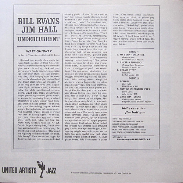 Bill Evans - Undercurrent (Vinyl, LP, Album, Reissue, Stereo)