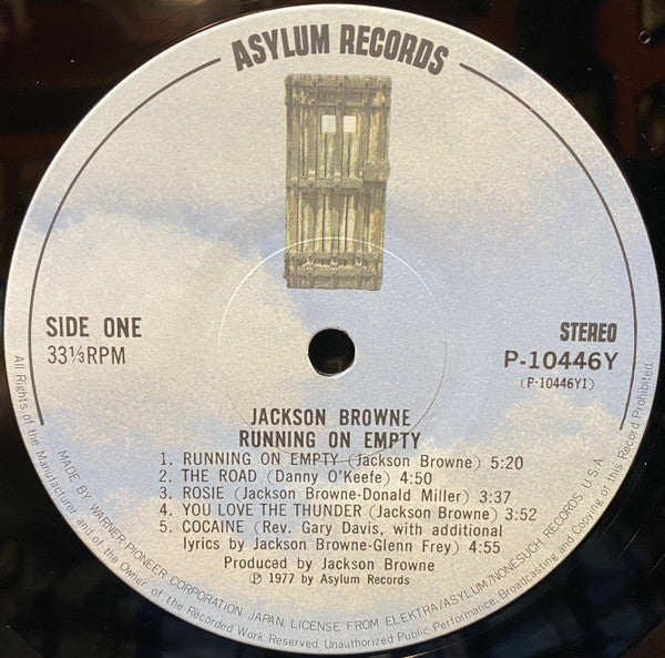 Jackson Browne - Running On Empty (Vinyl, LP, Album, Stereo)
