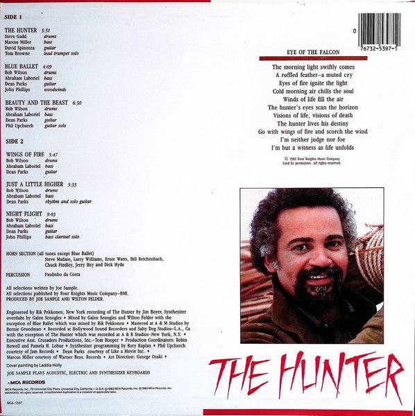 Joe Sample - The Hunter (Vinyl, LP, Album) Very Good Plus (VG+) / Very Good Plus (VG+)