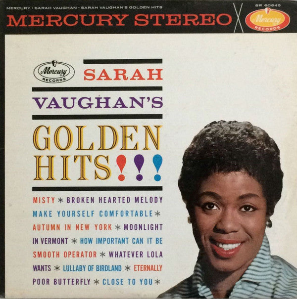 Sarah Vaughan - Sarah Vaughan's Golden Hits (Vinyl, LP, Compilation, Stereo) Very Good (VG) / Very Good (VG)