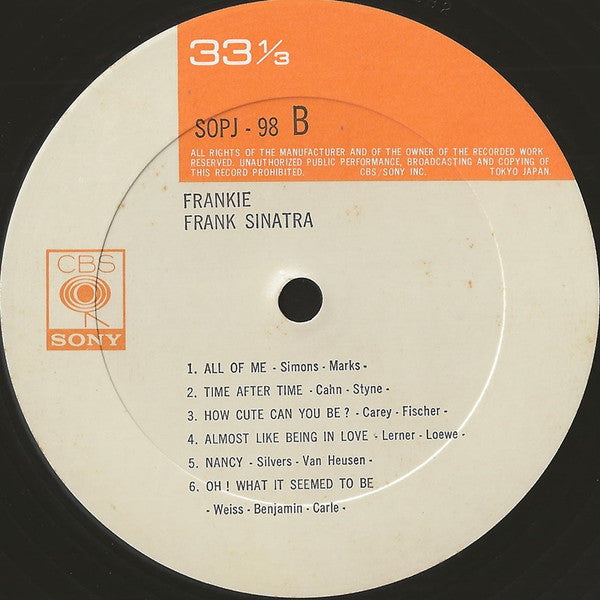 Frank Sinatra - Frankie (Vinyl, LP, Compilation)
