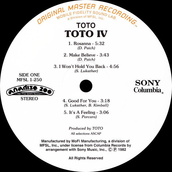 Toto - Toto IV (Vinyl, LP, Album, Remastered) Near Mint (NM or M-) / Near Mint (NM or M-)