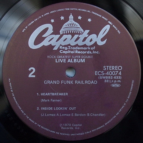 Grand Funk Railroad - Live Album (2xVinyl, LP, Album, Reissue) Very Good Plus (VG+) / Very Good Plus (VG+)